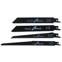 4pc Reciprocating Saw Blades High Carbon Steel Wood Pruning Saw Blades For Plastic Pipe Metal Cutting S922H/S922E/S611D/S1011D