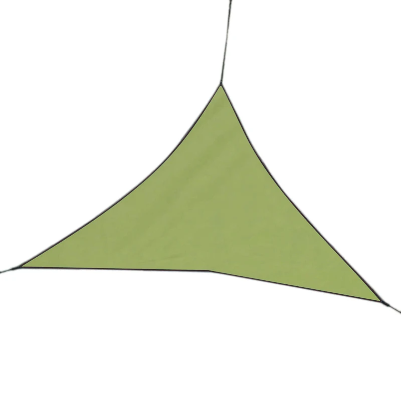 

3X3X 3 м водонепроницаемый тройной угловой солнцезащитный укрытие тент Зонт открытый навес сад патио Тень для паруса ткань-искусственная зеленая