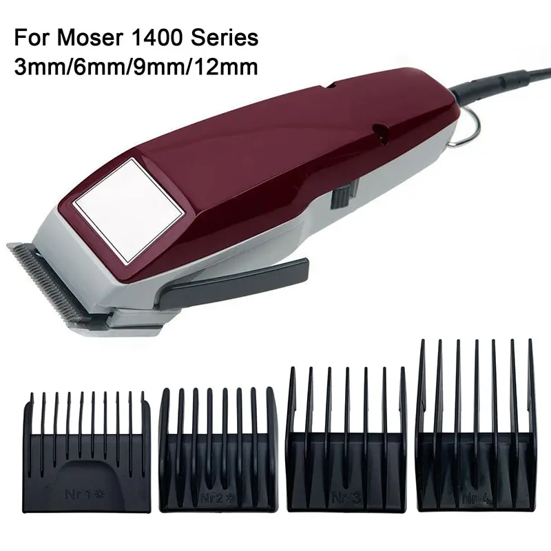 

Plastic Hair Clipper Limit Comb Replacement 4pcs Cutting Guide Combs For Moser 1400 Barber Suitable For Limit Comb