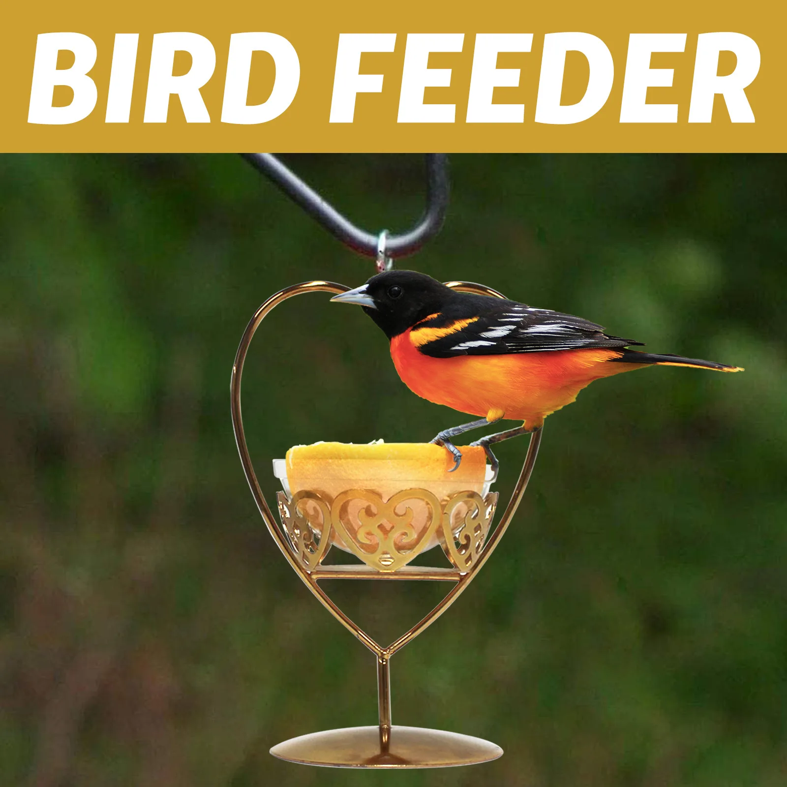 Free Shipping YEGBONG Bird Feeder Pet Food Container Automatic Food Feeding Tool Garden Indoor Decoration Mental Bird Feeder