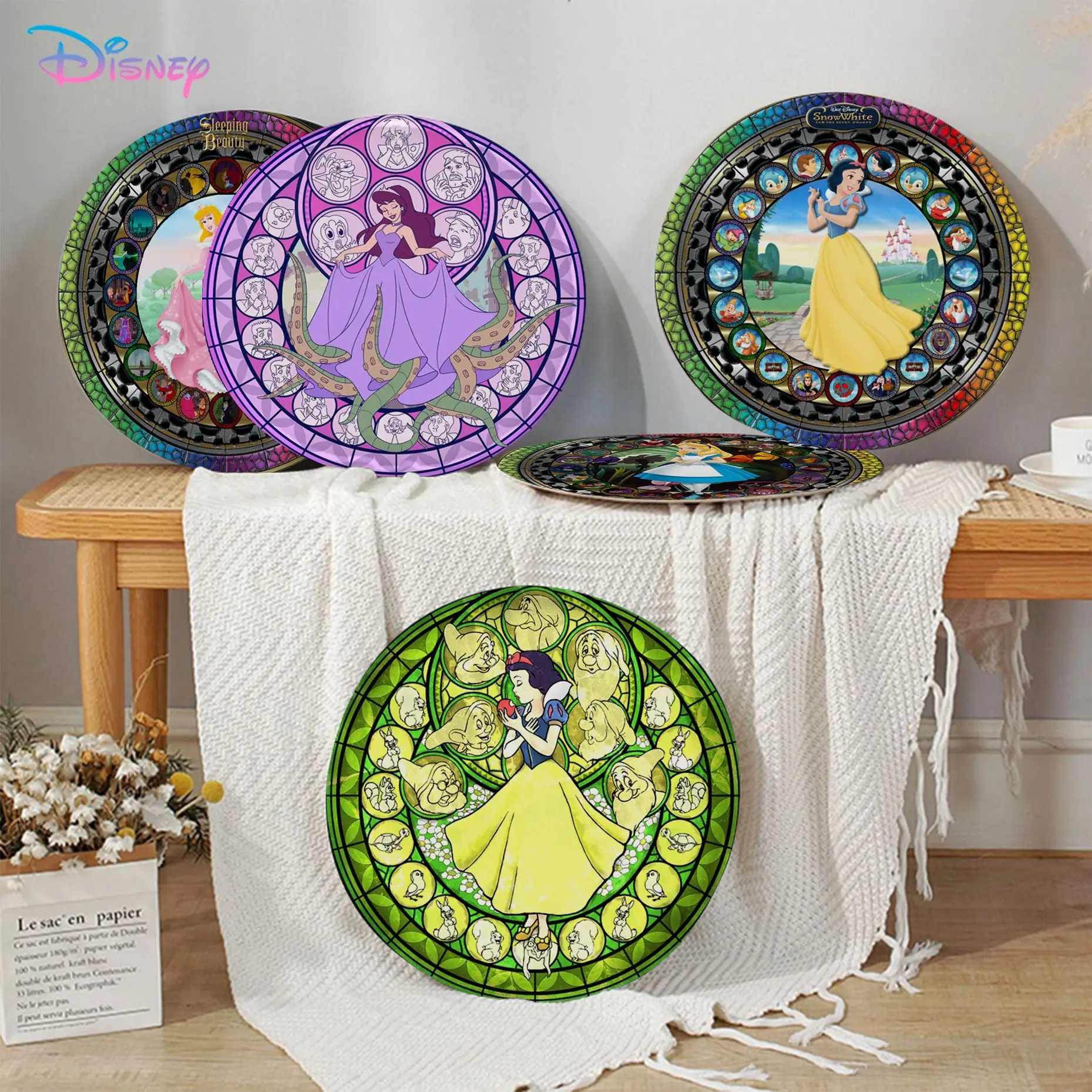 

Disney Princess European Dining Chair Cushion Circular Decoration Seat For Office Desk Sofa Cushion