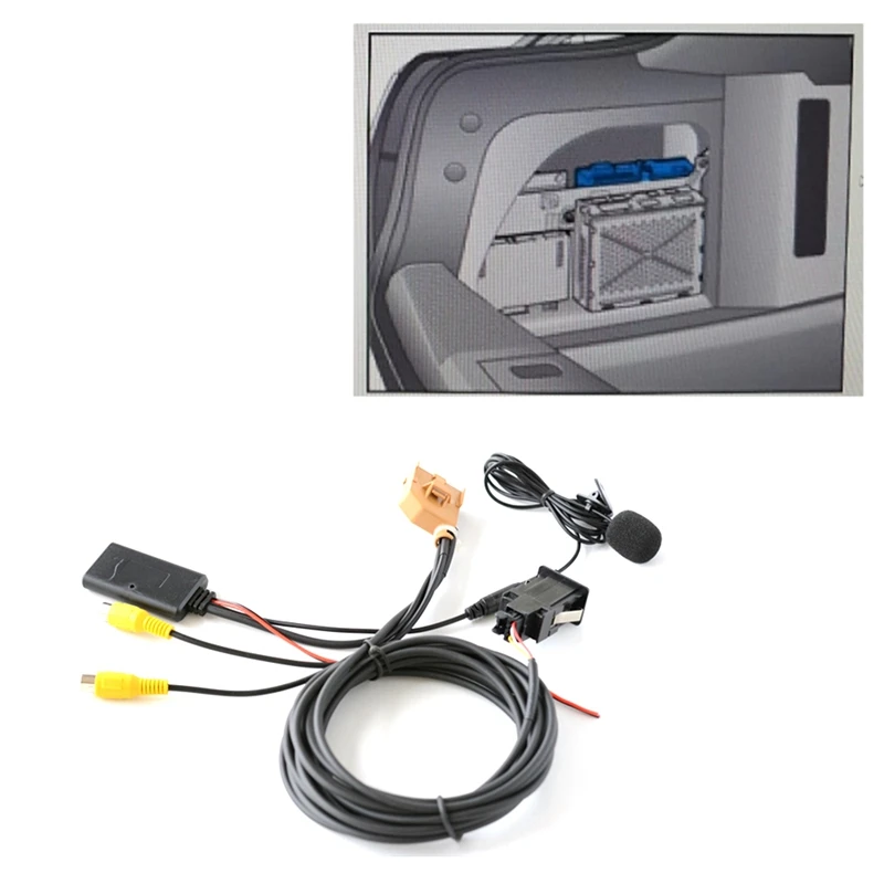 12 В MMI 2G Автомобильный Bluetooth AUX кабель адаптер Музыкальный Аудио Микрофон Для Q7 A6 A8
