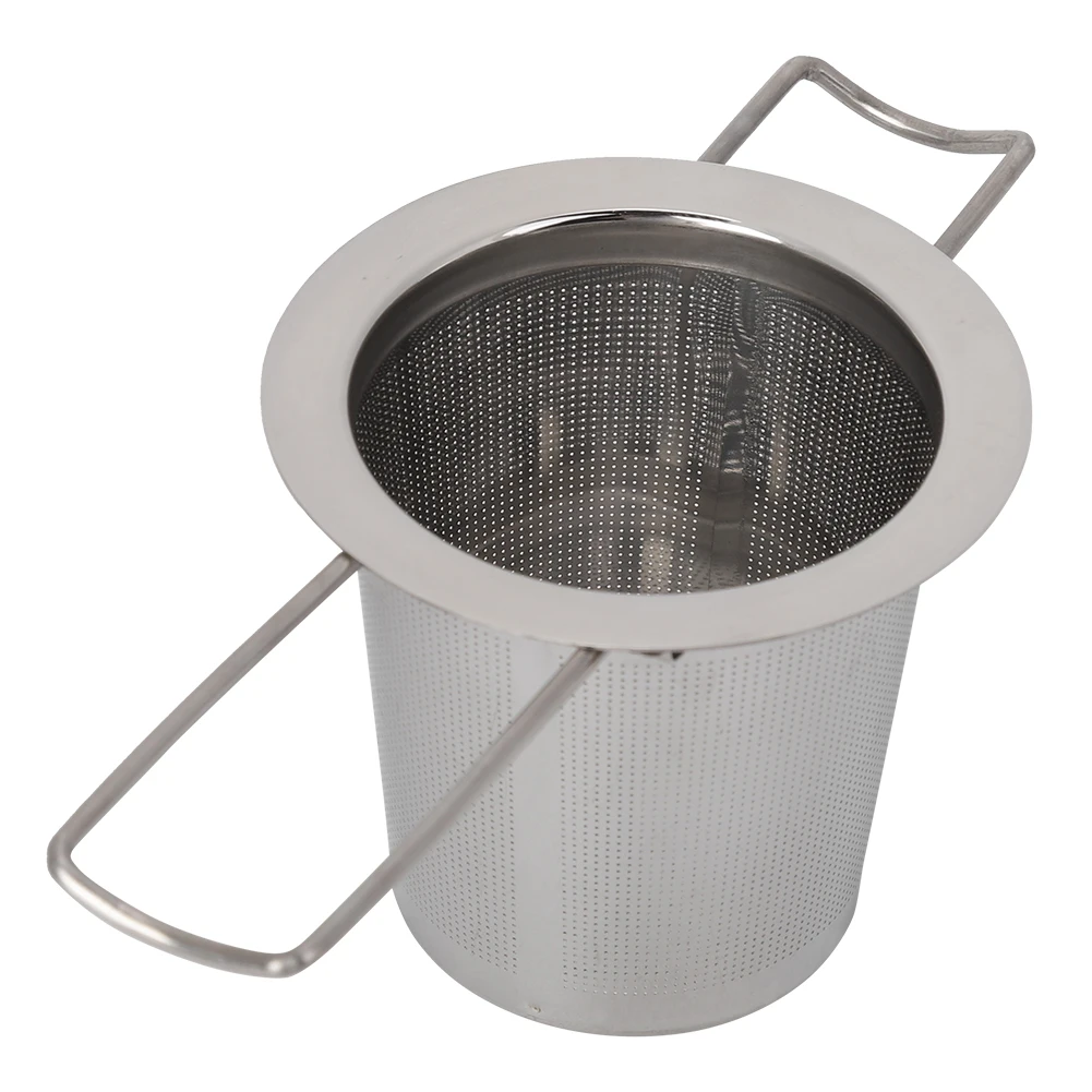 

Stainless Steel Mesh Tea Infuser Metal Cup Strainer Foldable Filter With Lid