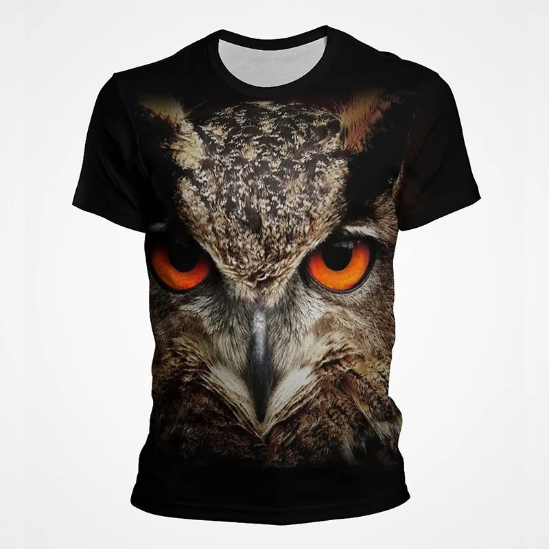 2022 летние футболки с объемной совой Повседневная Уличная одежда для мальчиков и