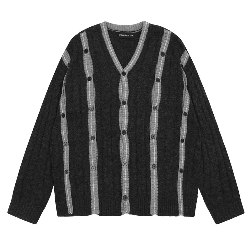 [BOMP] Маленький нишевый съемный свитер на пуговицах повседневный свободный