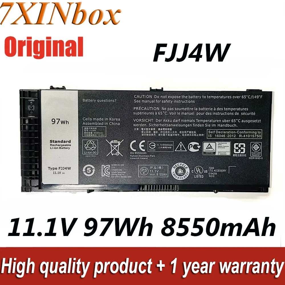 

7xinbox 11,1 V 97Wh FJJ4W FV993 PG6RC R7PND 8700mAh Оригинальный аккумулятор для ноутбука DELL Precision M6600 M6700 M6800 M4800 M4600