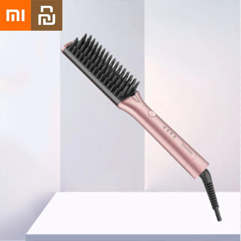 

Xiaomi Youpin Hair Straightener Curler Brush Ceramic Electric Straighten Beard Brush Fast Heating Curler Straightener Comb