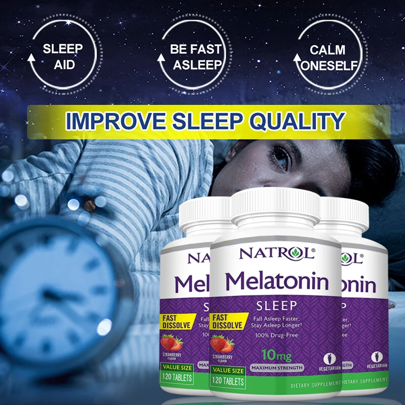 

10 мг капсулы мелатонина витамин B6 помогают сэкономить бессонницу быстрое засыпание для взрослых среднего возраста