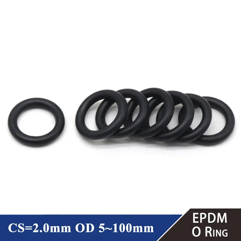 

Черные уплотнительные кольца EPDM CS 2 мм