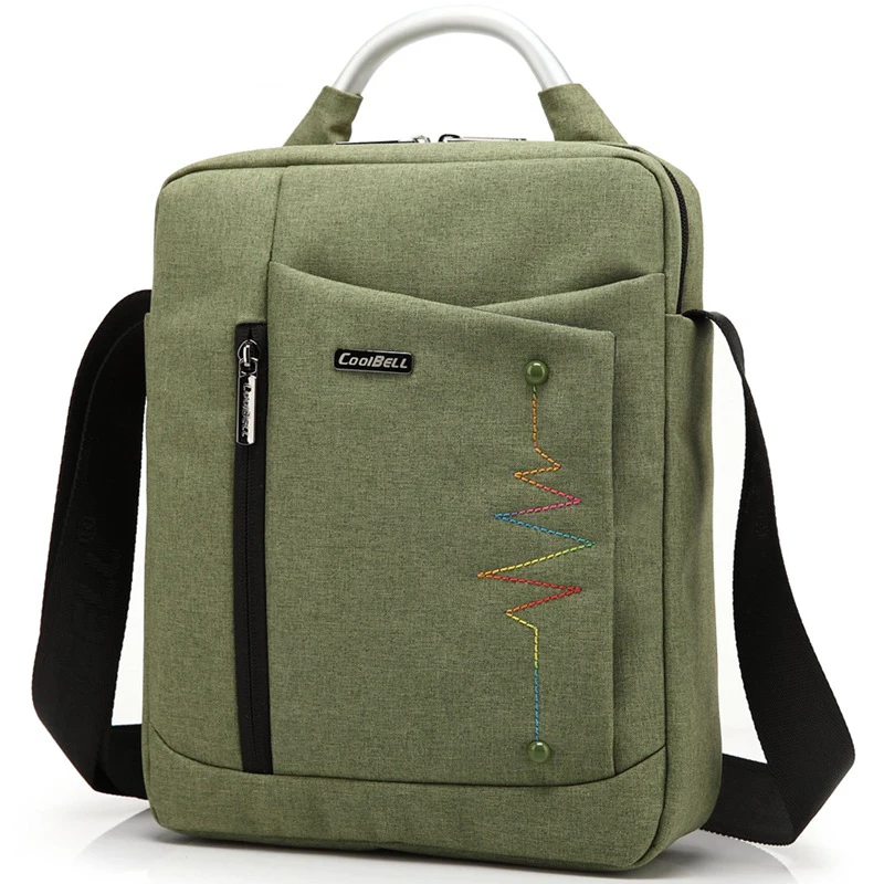 Free Shipping Nylon IPad Computer Bags Silt Pocket Waterproof Unisex Shoulder Bag Solid Color Fashion Handbags
