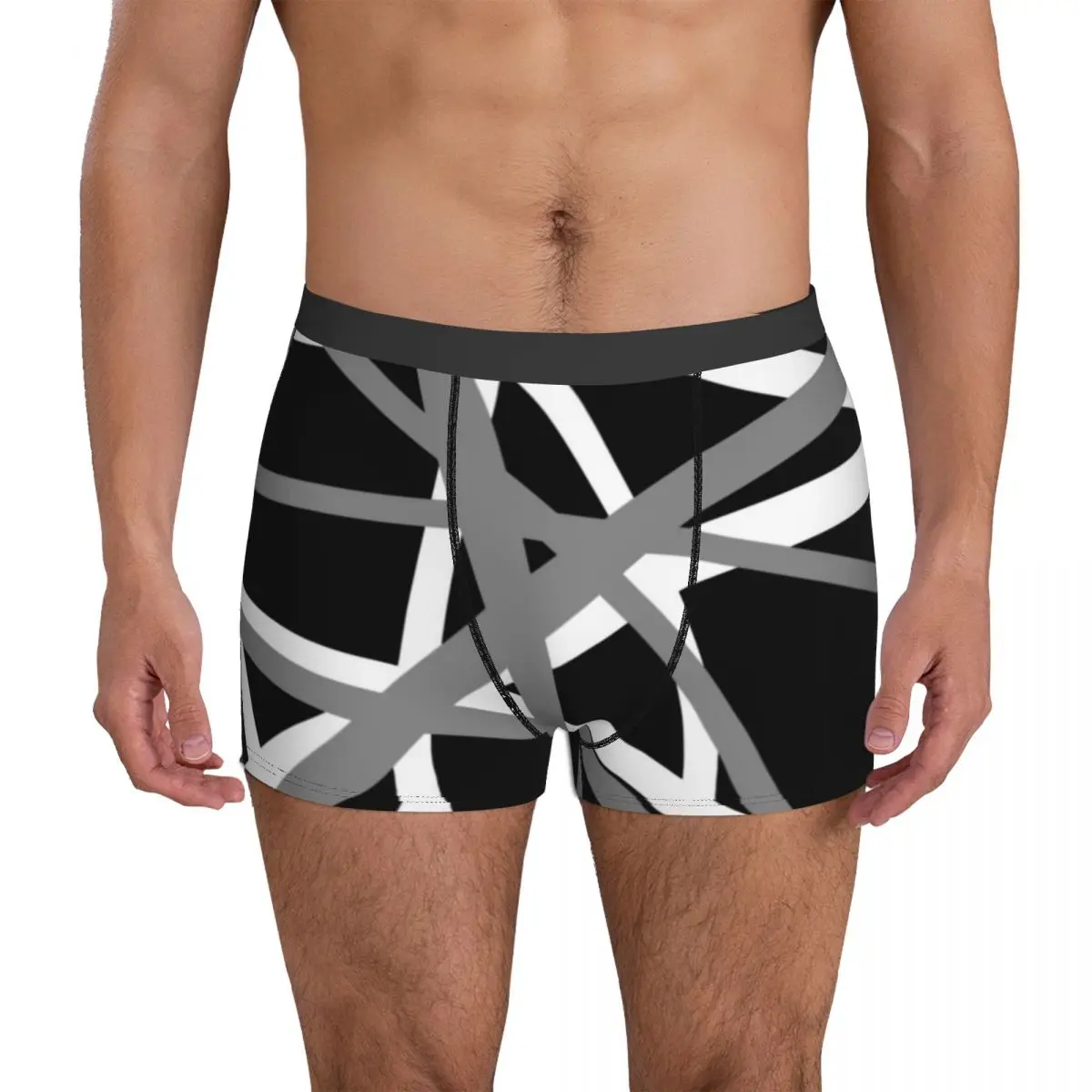 

Van Halen Underwear Frankenstrat Discolorful Sublimation Boxershorts High Quality Male Underpants Breathable Boxer Brief Gift