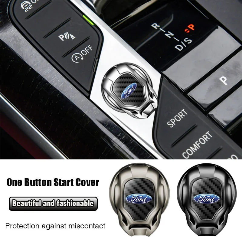 

Car ONE-CLICK Start Buttons Metal Protective Cover for Ford Focus MK2 MK3 Ranger Fiesta S MAX Mustang Mondeo MK4 Car Accessories