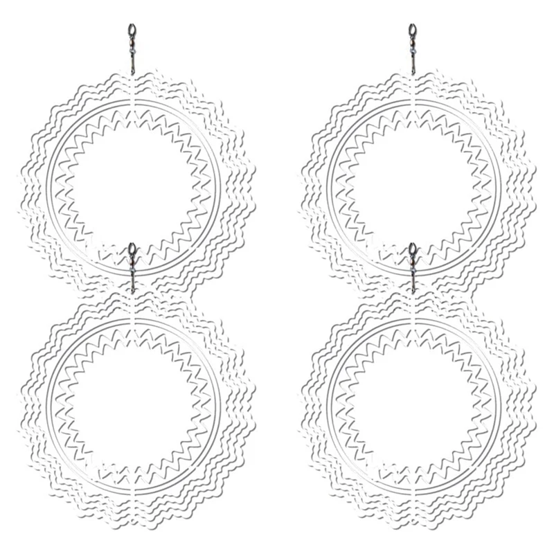 

4Pcs 8 Inch Sublimation Wind Spinner Blanks 3D Wind Spinners Hanging Wind Spinners For Indoor Outdoor Garden Decoration