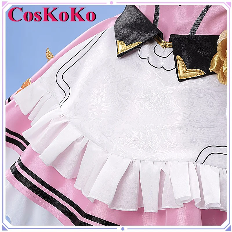 CosKoKo Mobius Косплей Костюм Горячая игра Honkai Impact 3rd Sweetheart Розовое платье горничной