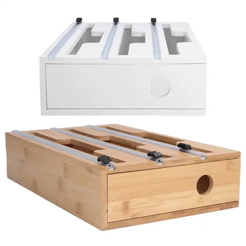 

Plastic Wrap Dispenser Cling Film Dispenser Easy To Identify with Sliding Cutter for Home for Kitchen