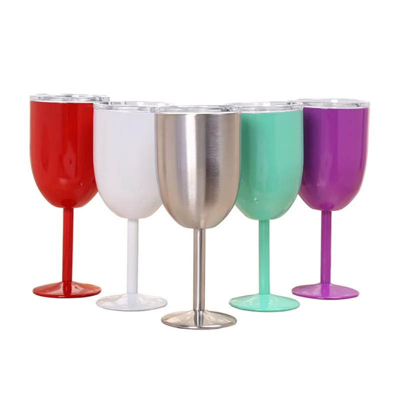 

Stainless Steel Goblet Red Wine Glass Colorful Large-capacity Drum-shaped Drop-resistant Champagne Wine Glass Wedding Party Gift