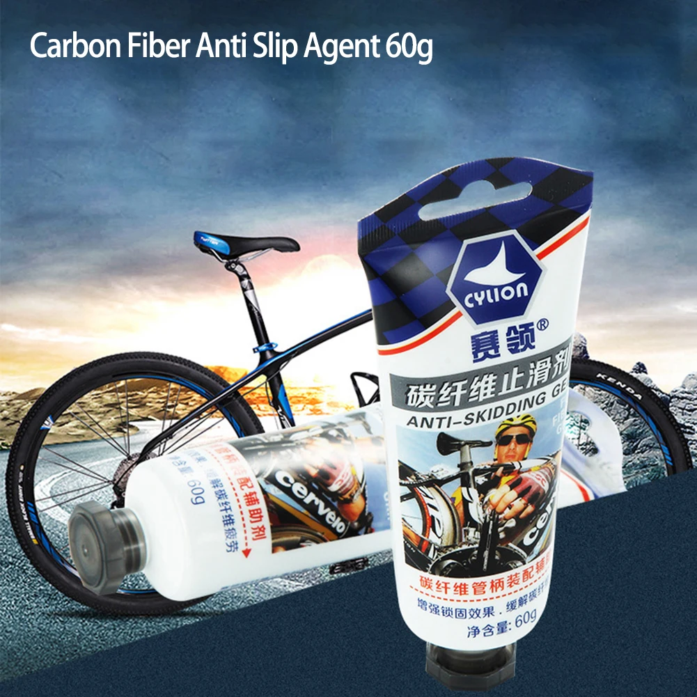 

Carbon Fiber Anti Slip Agent 60g Mountain Road Bike Seat Tube Non-slip Carbon Fiber Bicycle Stem Anti-slip Grease Transparent