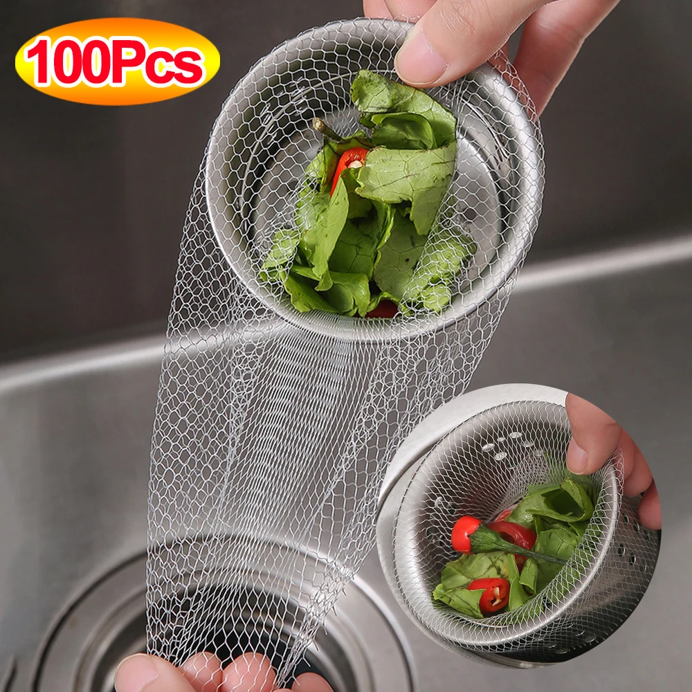 

Kitchen Sink Filter Bag Sewer Water Filter Disposable Sewer Anti-blocking Floor Drain Net Home Sink Garbage Storage Mesh Bag