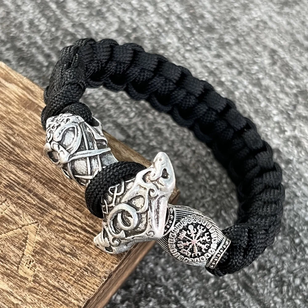 Ностальгия Одина Молот Тора Мьельнир Рунический Diy Бусина Выживание Паракорд