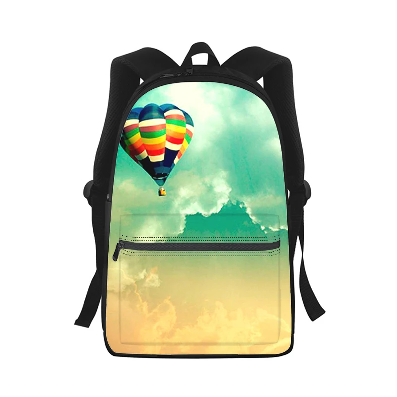 Ho tair Balloon Sky Men Women Backpack 3D Print Fashion Student School Bag Laptop Backpack Kids Travel Shoulder Bag