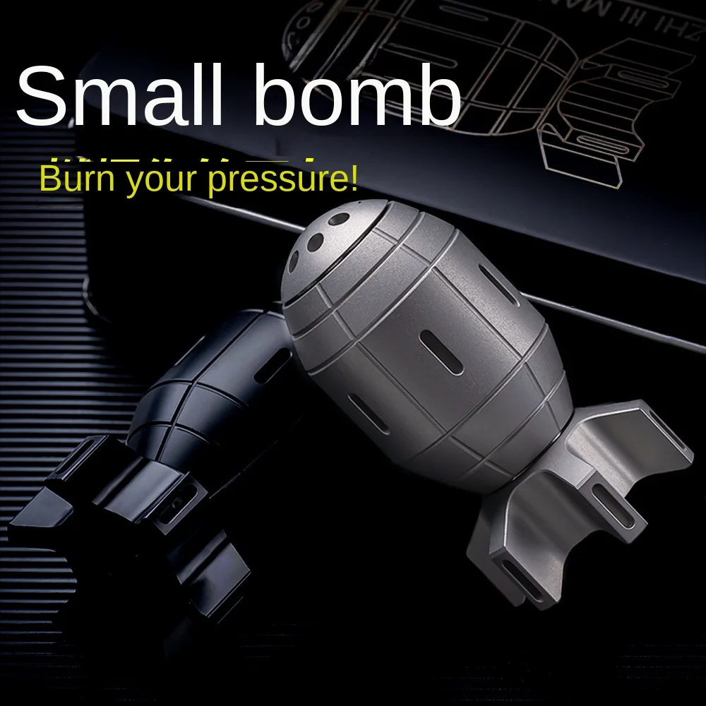 Small bomb metal titanium alloy adult decompression artifact edc fingertip finger gyro black technology toy