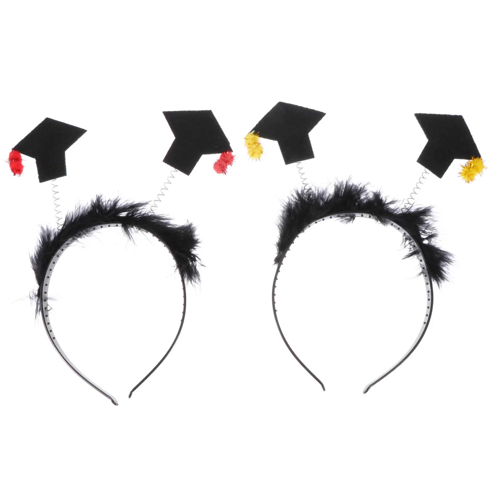 

4Pcs Doctoral Hat Headband Graduation Party Headdress Hair Accessories
