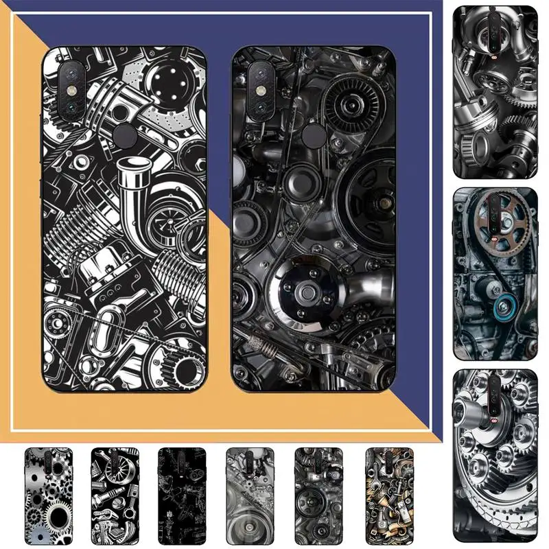 

Automobile Spare Parts Car Engine Phone Case for Redmi Note 8 7 9 4 6 pro max T X 5A 3 10 lite pro cover