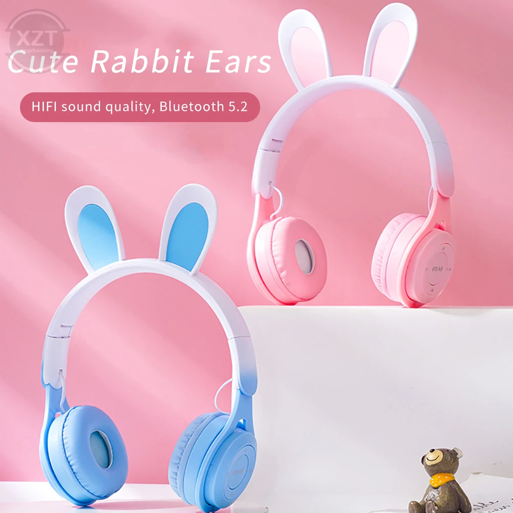 

Милая беспроводная гарнитура со складным микрофоном и кошачьими ушками