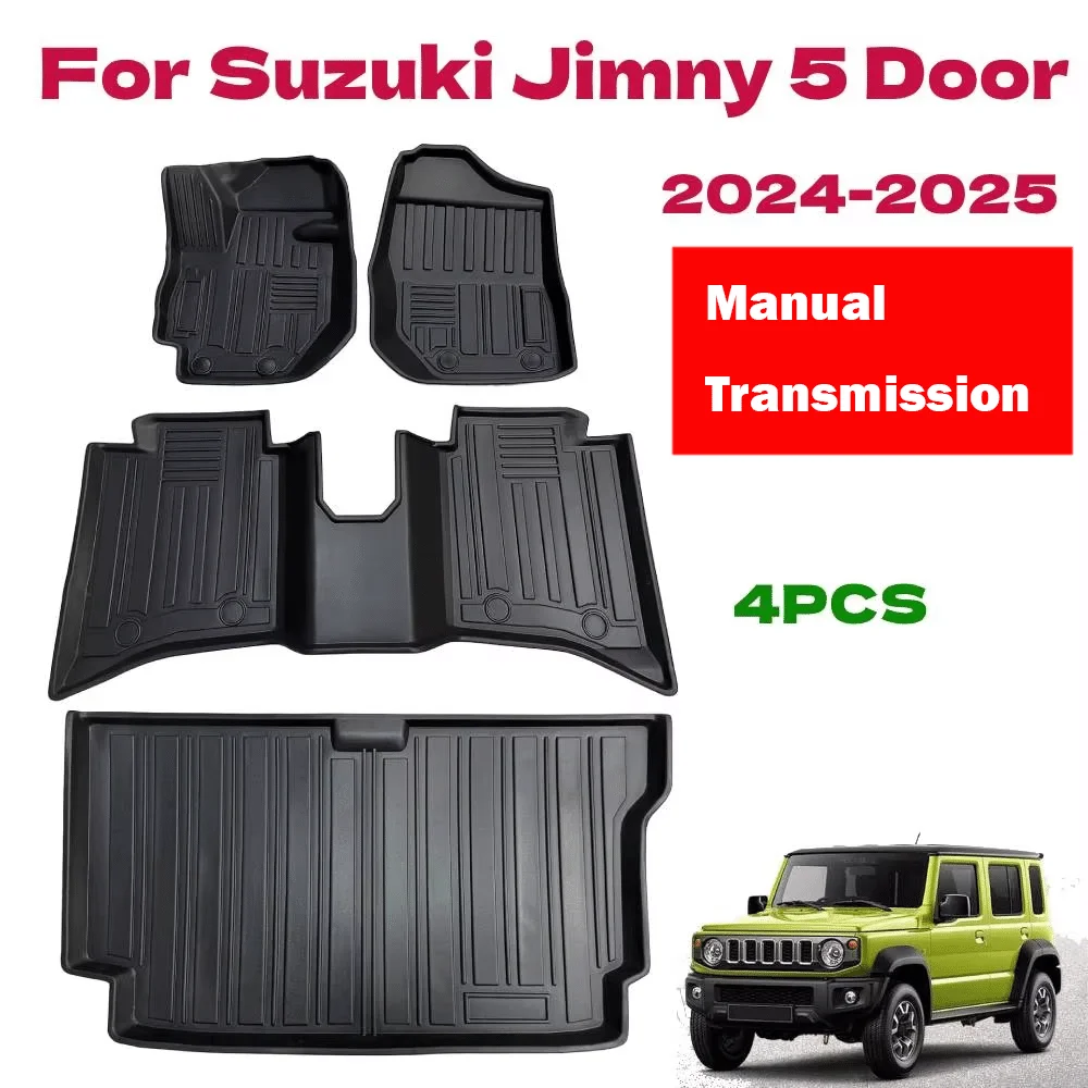 

Для Suzuki Jimny 5-дверные автомобильные коврики ковер TPE LHD RHD автоматическая и ручная коробка передач 2024 2025 коврики в багажник водонепроницаемые