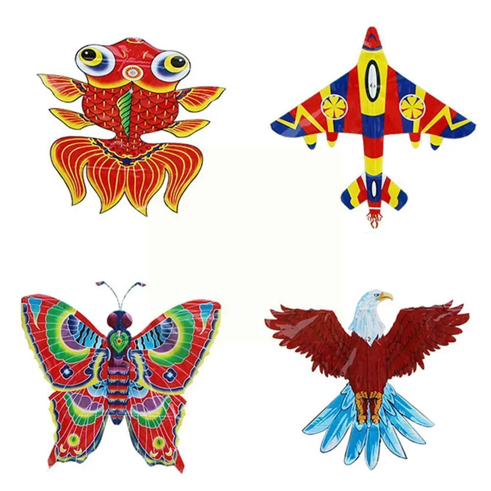 

Random Color Outdoor Plastic Children Kite Funny Sports Model Eagle Flying Line Bee Kite Toys Without N9d9