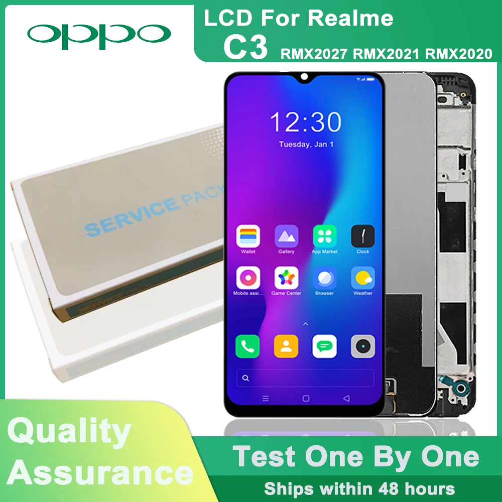 Оригинальный ЖК-дисплей 6,5 дюйма для Oppo Realme C3, ЖК-дисплей для Realme C3 RMX2027 RMX2021 RMX2020, ЖК-дисплей