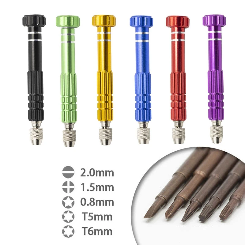 

Tools Small Screwdriver 5-in-1 Eyeglass Repair Kit Small Precision Jewelers Screwdriver Set S2 Steel Pocket Screwdriver