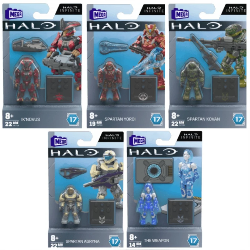 

Mega Bloks Construx Haloes Universe Heroes Series Action Figures Spartan Yoroi Kovan Agryna Brute Chieftain Boys Game Toys