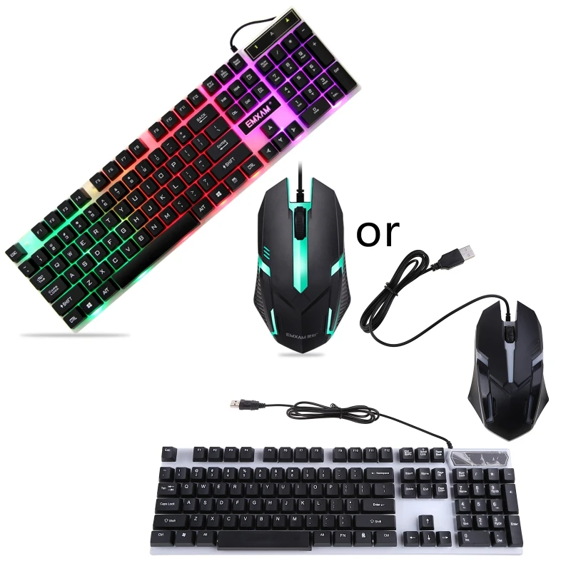 

Keyboard Waterproof Mouse Mice USB Wired Gaming Accessories for Microsoft for hp