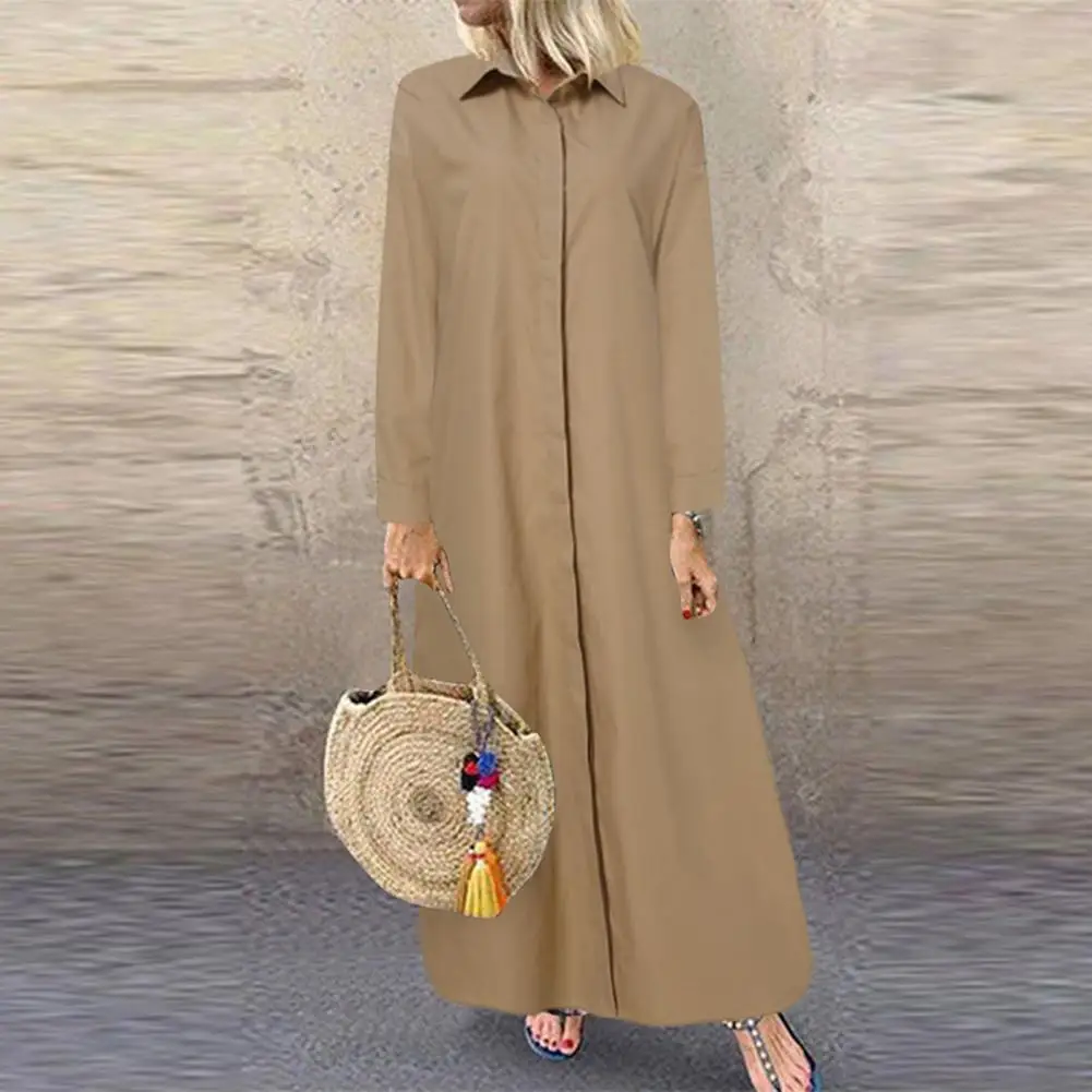 

Stylish Summer Shirt Dress Oversized Women Shirt Dress Single Breasted Placket Streetwear Summer Shirt Dress Dress-up