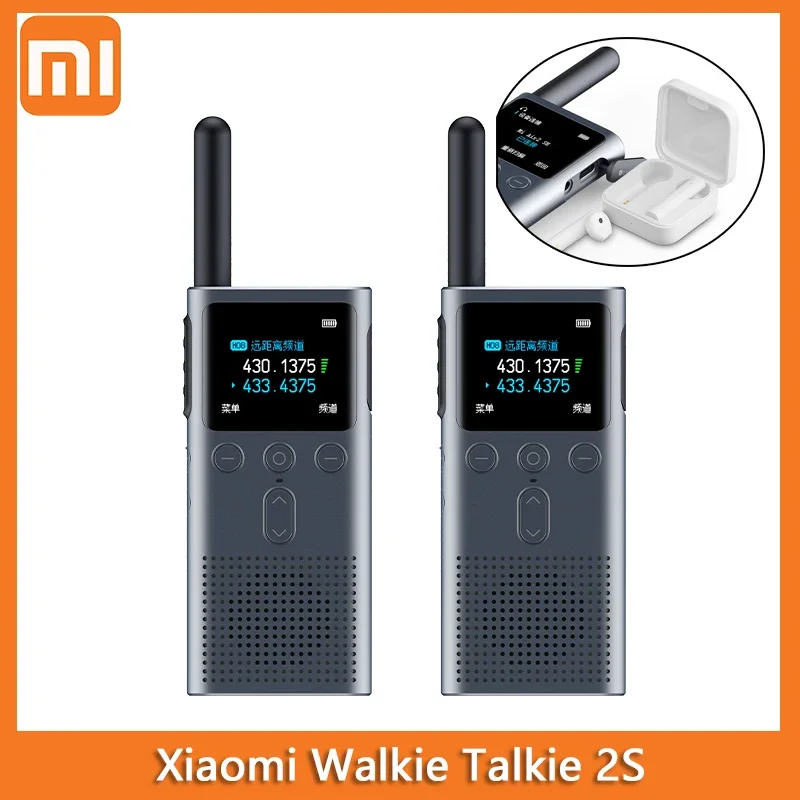 Рация Xiaomi Walkie Talkie 2S 1,77 ''с цветным экраном, 4 Вт, два ...