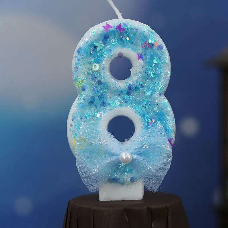 Яркий синий бант креативные цифровые фотообои для украшения торта