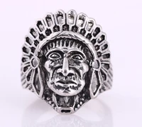 anglang new fashion indian design ring silver colour hip hop ring men engagement anniversary gift birthday party jewelry