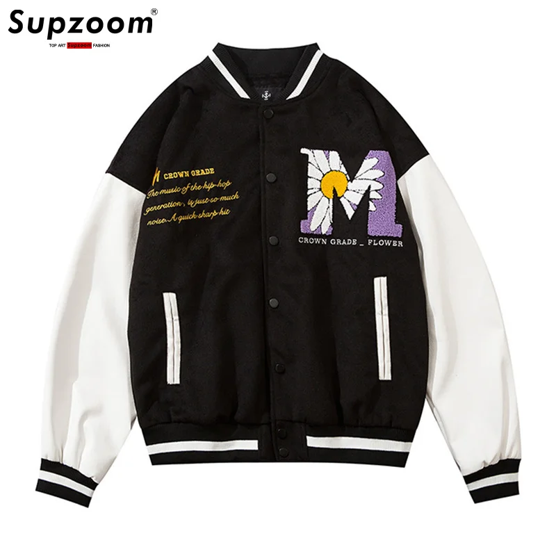 

New Arrival 2023 Top Fashion Embroidered Baseball Loose Single Breasted Casual Short Appliques Brand Clothing Bomber Jacket Men