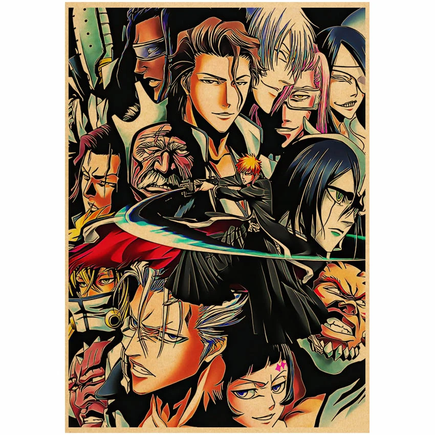 Японское аниме крафт-бумага классическое настенное искусство картина