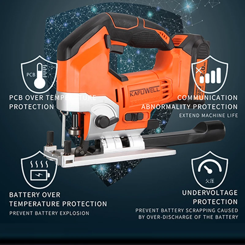 KAFUWELL PA4511H DC-20v литий-ионный аккумулятор беспроводной лобзик 25 мм