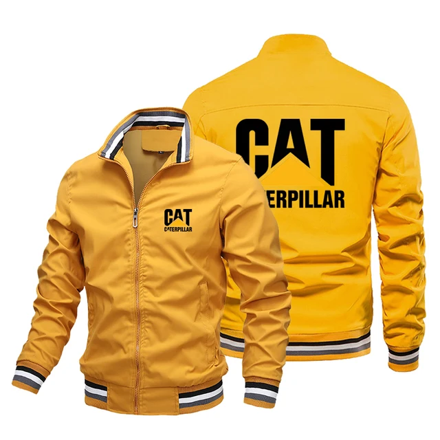 

Spring and autumn high quality men's jacket trend new CAT car logo printed men's Jacket breathable men's top