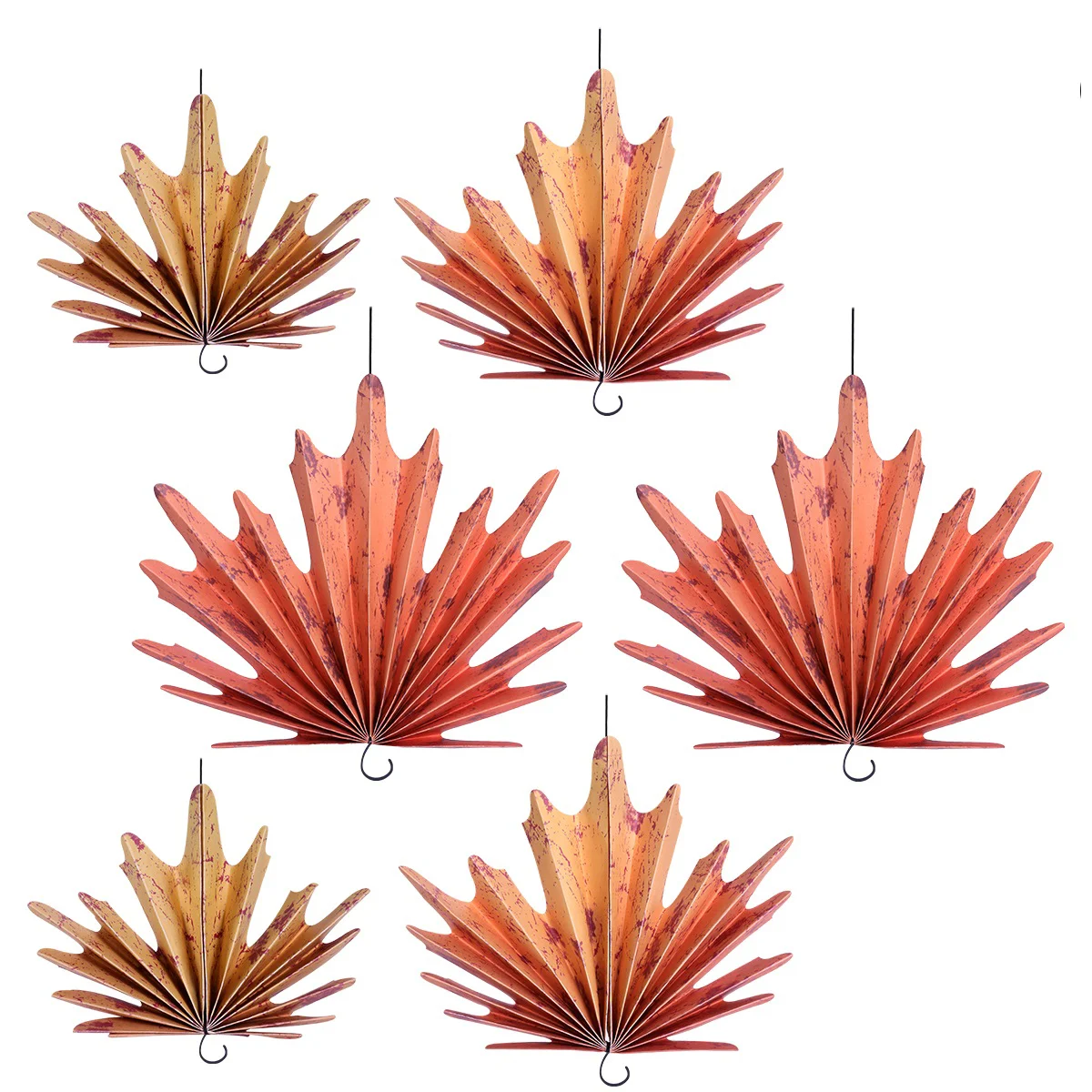 

1PC Durable Autumn Leaves Beautiful Premium Hanging Fans Pendant Ornament for Party Wedding Thanksgiving