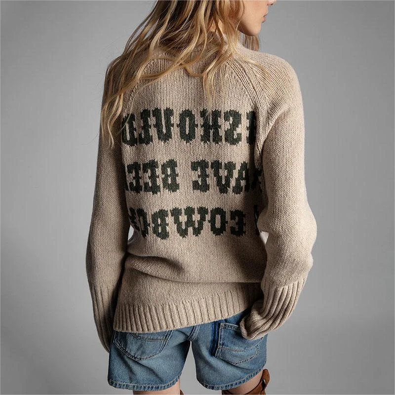 Zadig женский шерстяной свитер шикарный v-образный вырез с длинным рукавом