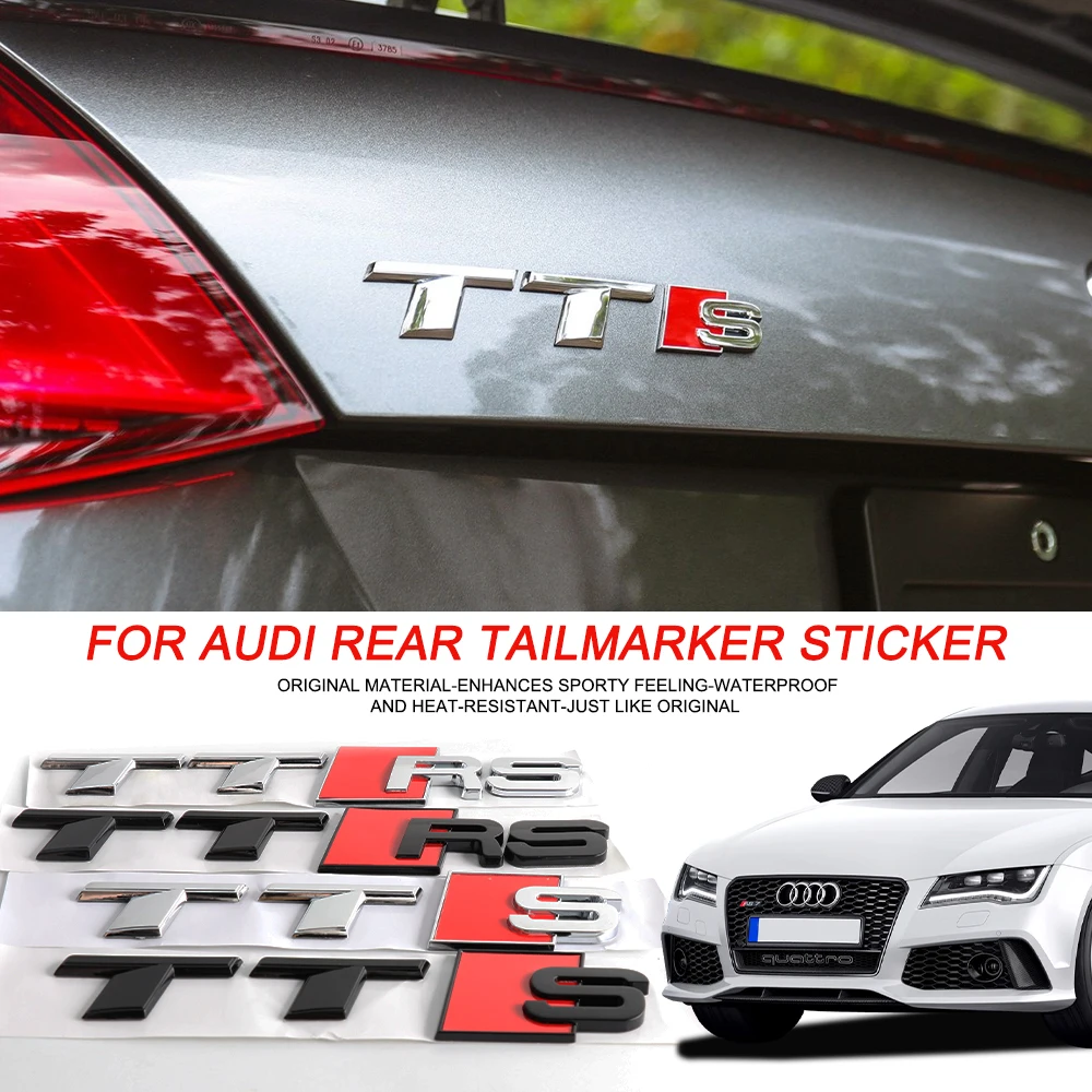3D-эмблема ABS TTS TTRS для автомобиля, наклейка на задний багажник, декоративный аксессуар для Audi S TT RS Sline A3 A4 A5 A6 B9 B8 8P 8V B6 C7 Q5 (art.: 3920da848abfc) - 3920da848abfc