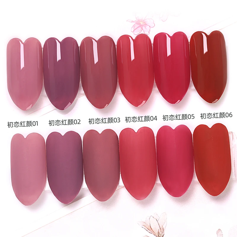 

6 Colors Nail Gel Polish 8ml Pink Red Soak Off Uv Led Long Lasting Varnish Gel Nail Art Polish Gel for Manicure DIY Supplies