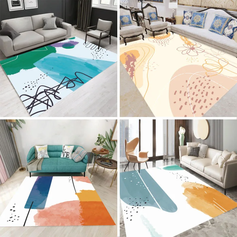

Morandi Color Rug for Living Room Simple Bedroom Decorative Carpet Large Area Rugs Children's Room Carpets Non-slip Floor Mat