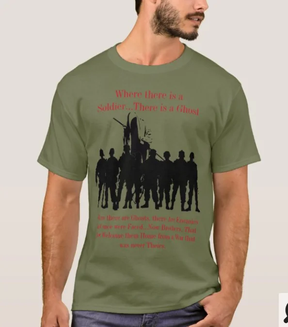 

Soldiers and Ghosts T-Shirt. Hot Sale High-quality Cotton Short Sleeve O-Neck Mens T Shirt New S-3XL