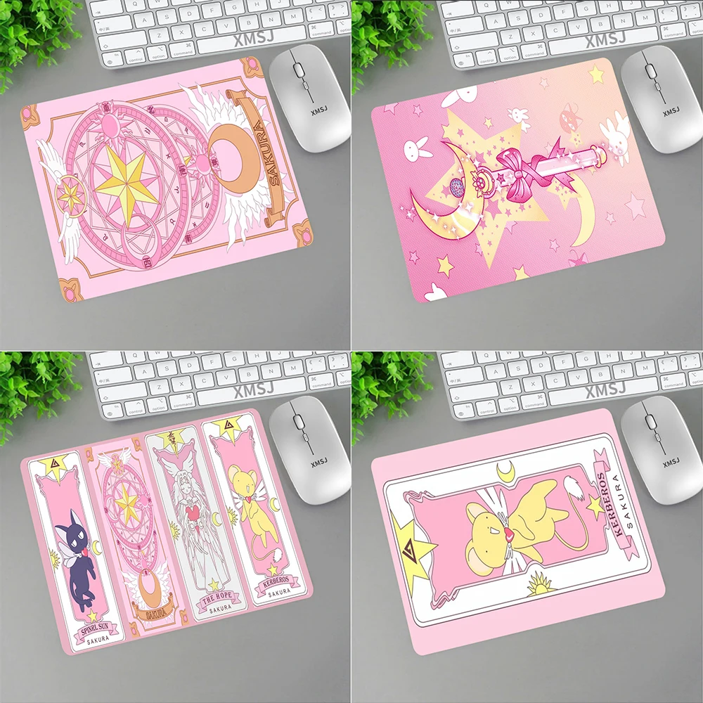 

Small Mouse Pad Pink Magic Wand Anime Mouse Pad Rubber Gaming Accessories Laptop Gaming Keyboard Office Desktop Non-slip Desks