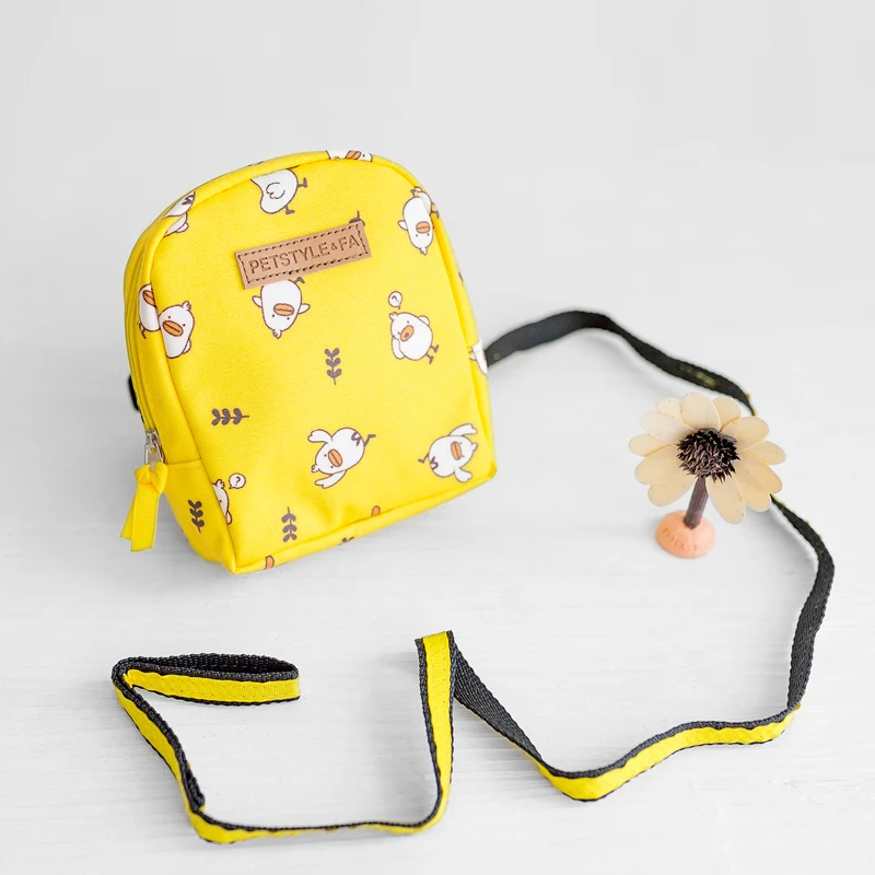 Dog Backpack French Bulldog Terrier Print Pet Harness Leashes Set Small Animal Chest Rope Leading Product Chihuahua |